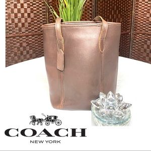 Coach Mahogany Leather Bucket Bag